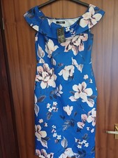 Ladies Blue Floral Quiz Dress