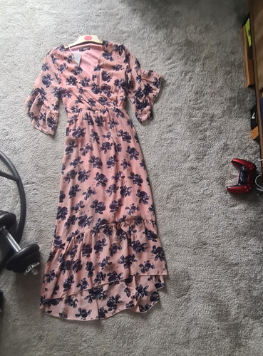 Quiz pink navy floral line - quiz, pink/navy
